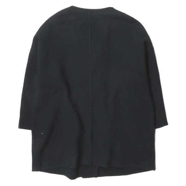 Other Other UNUSED Collarless Coat Wool Coat Leather Outerwear US1213 DUTY FREE for USA Size ONE SIZE - 2 Thumbnail