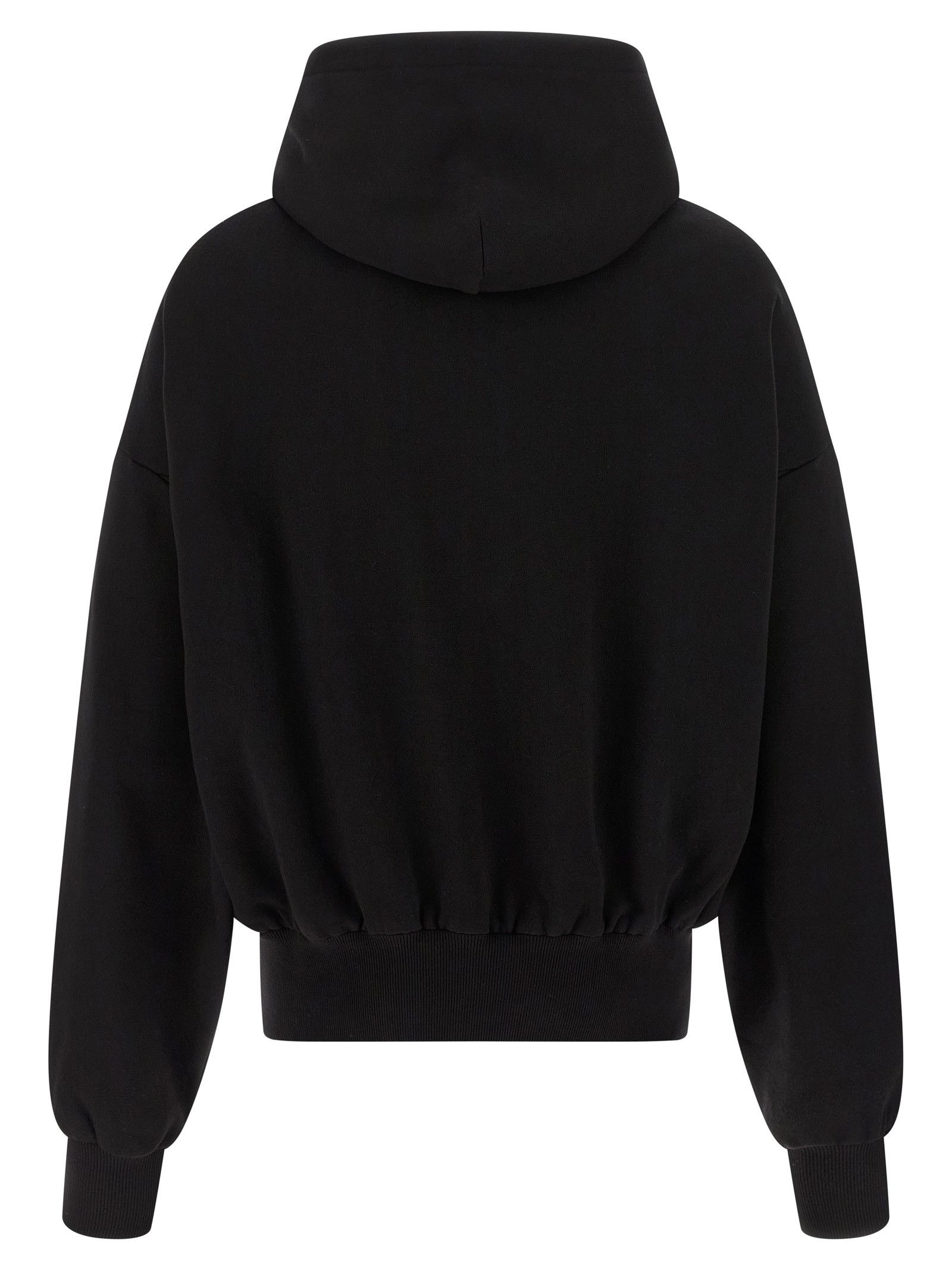 Flocked print hoodie