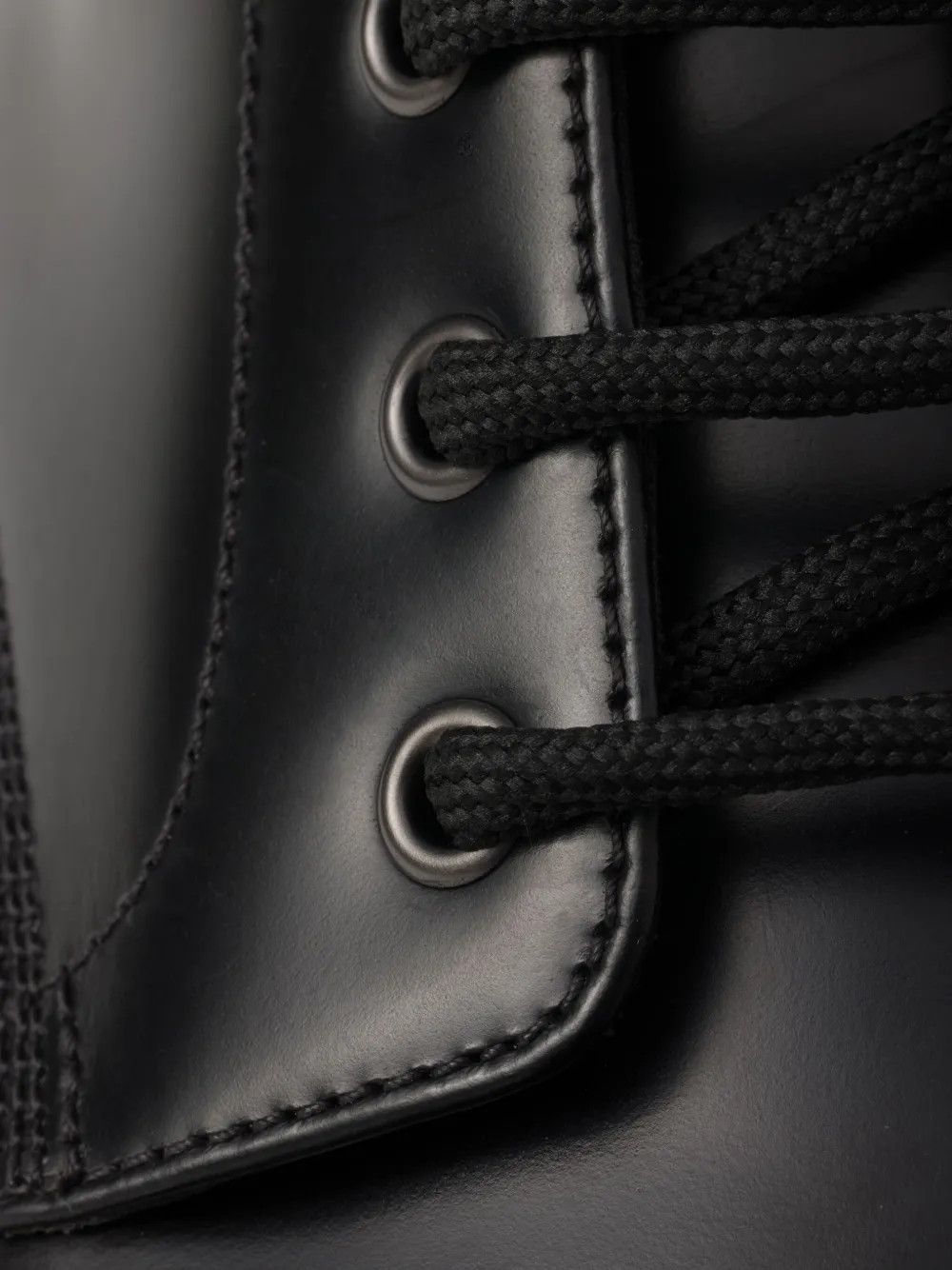 Prada logo plaque leather combat boots Size US 6 / EU 39 - 5 Thumbnail