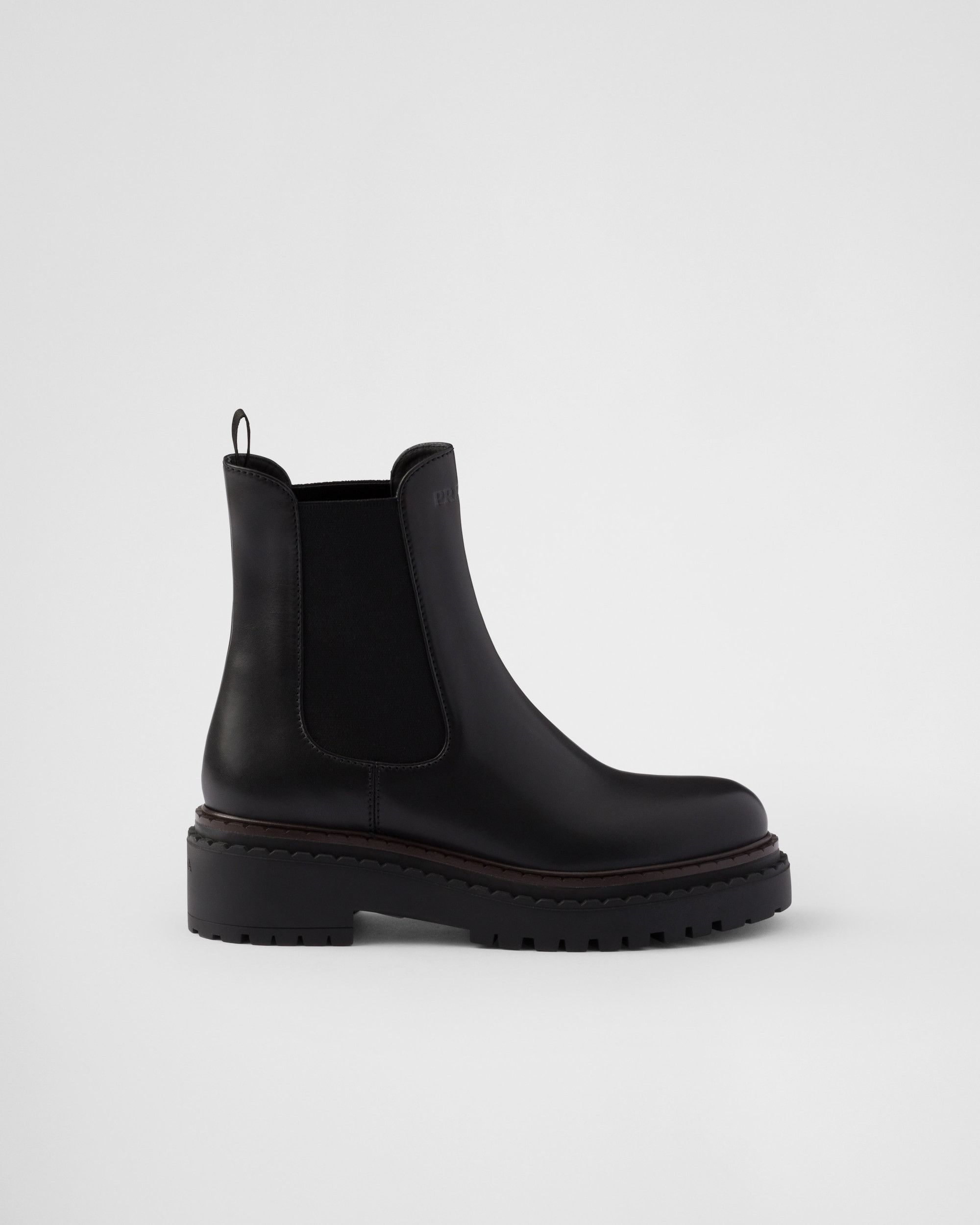 Prada Double Chocolate leather Chelsea boots Size US 6 / EU 39 - 2 Thumbnail