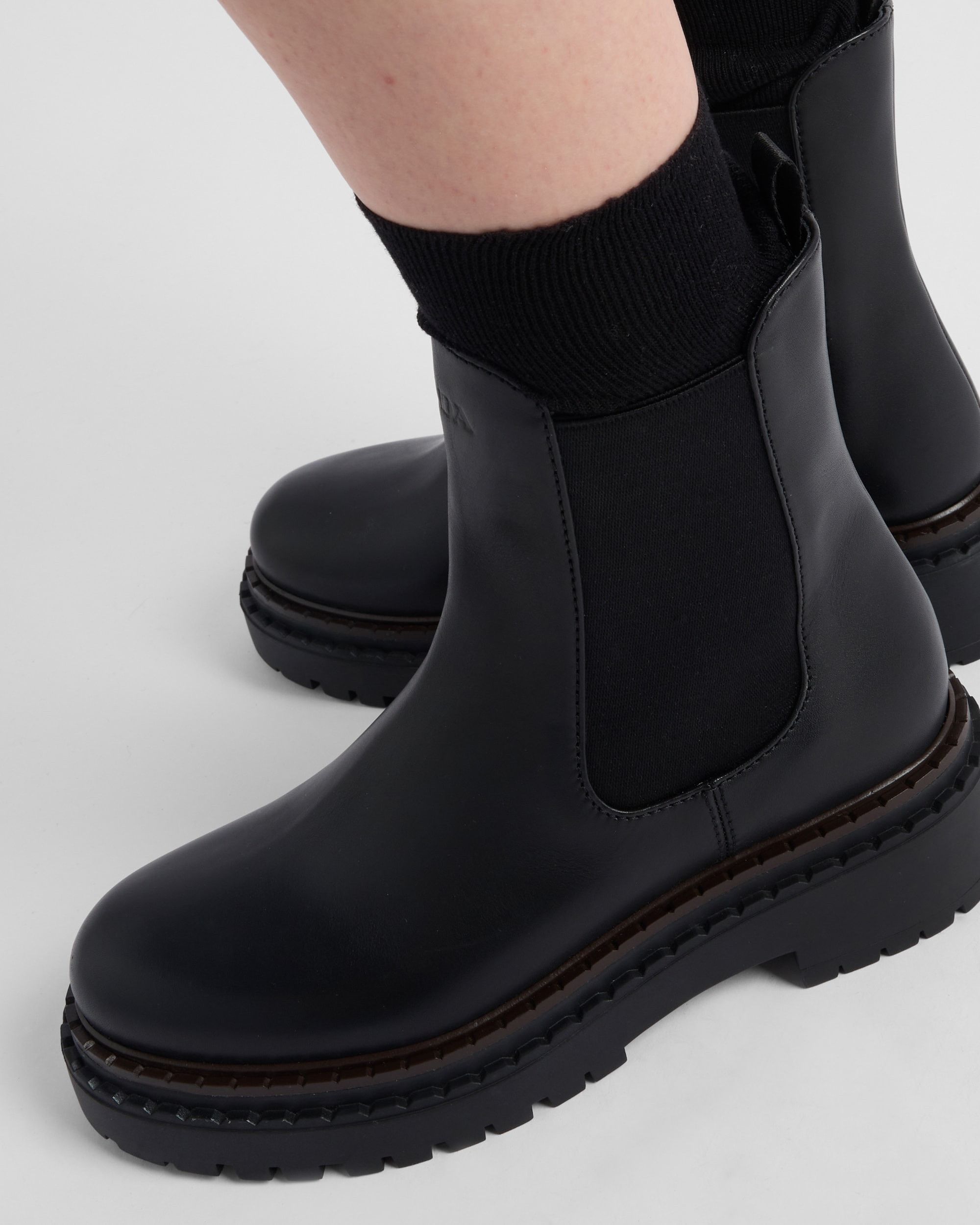Prada Double Chocolate leather Chelsea boots Size US 8 / EU 41 - 3 Thumbnail