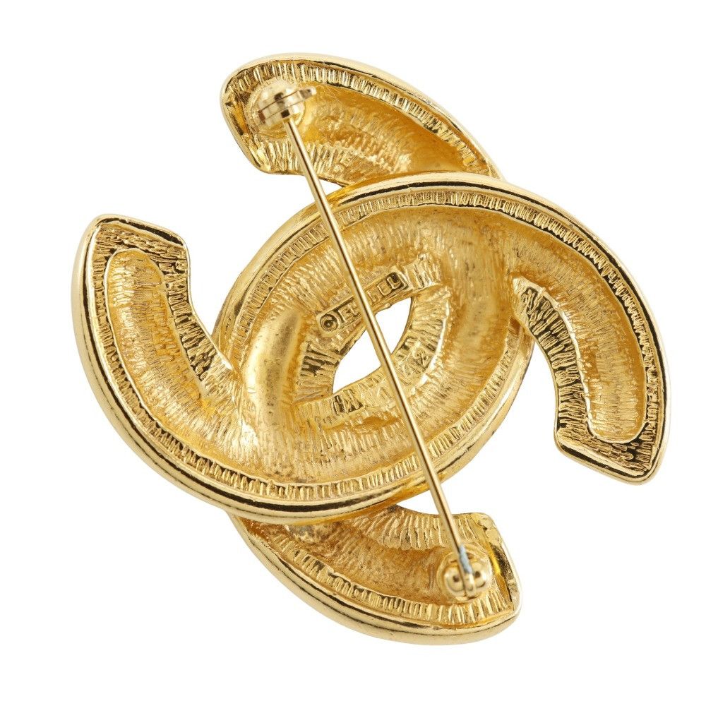 Chanel Chanel Chanel Coco Mark Matelassé Brooch Metal Brooch DUTY FREE for USA Size ONE SIZE - 2 Thumbnail