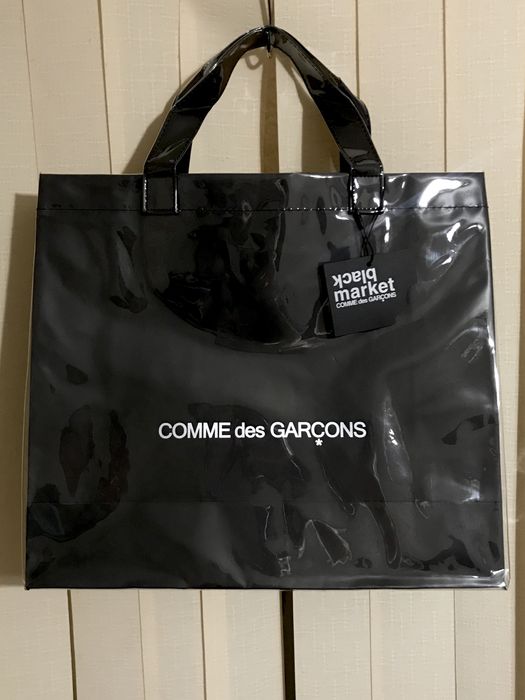 Comme des garcons online pvc tote bag black