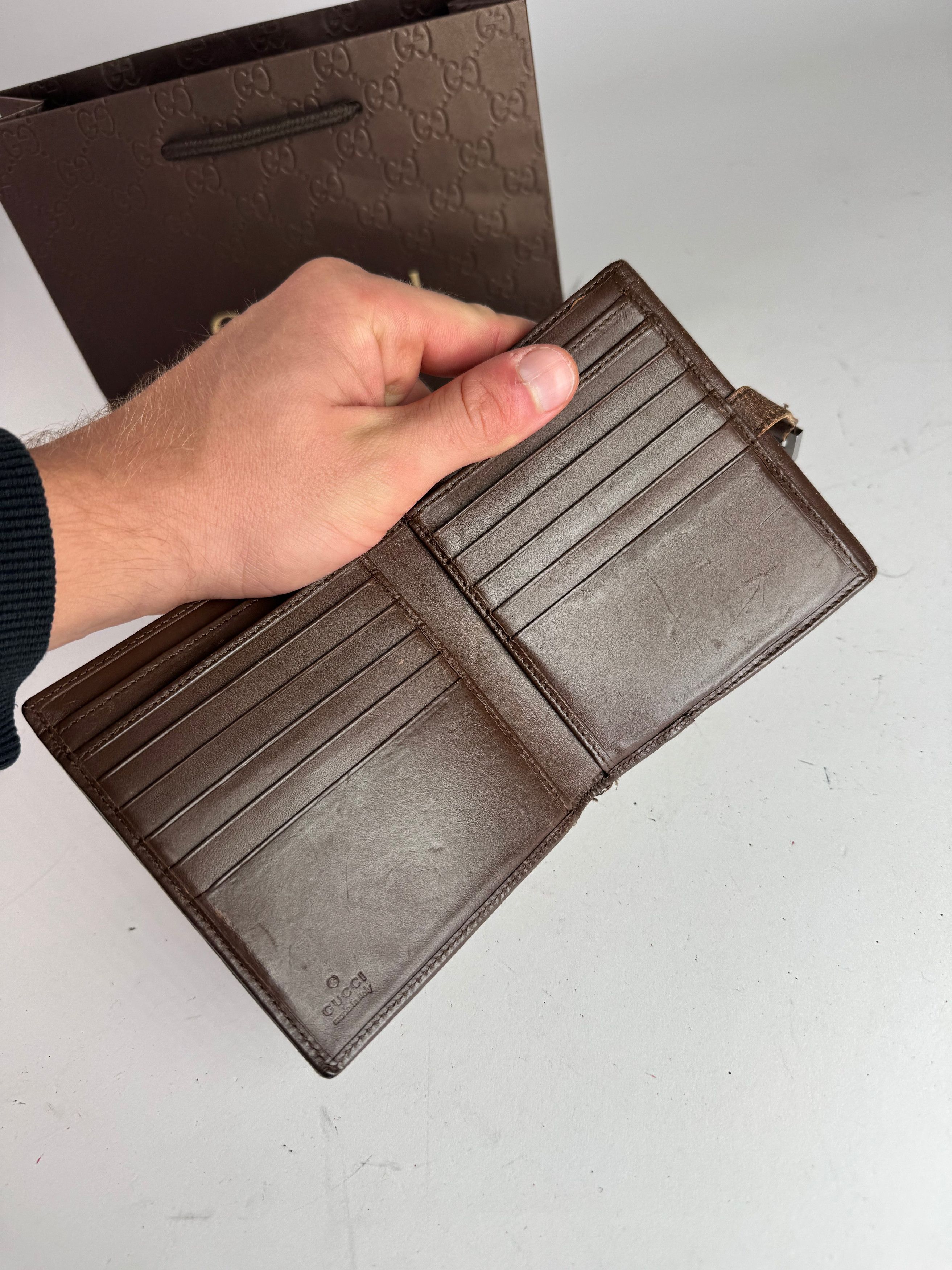 Gucci Vintage Jackie Line Monogram Leather Wallet beige brown Size ONE SIZE - 3 Thumbnail