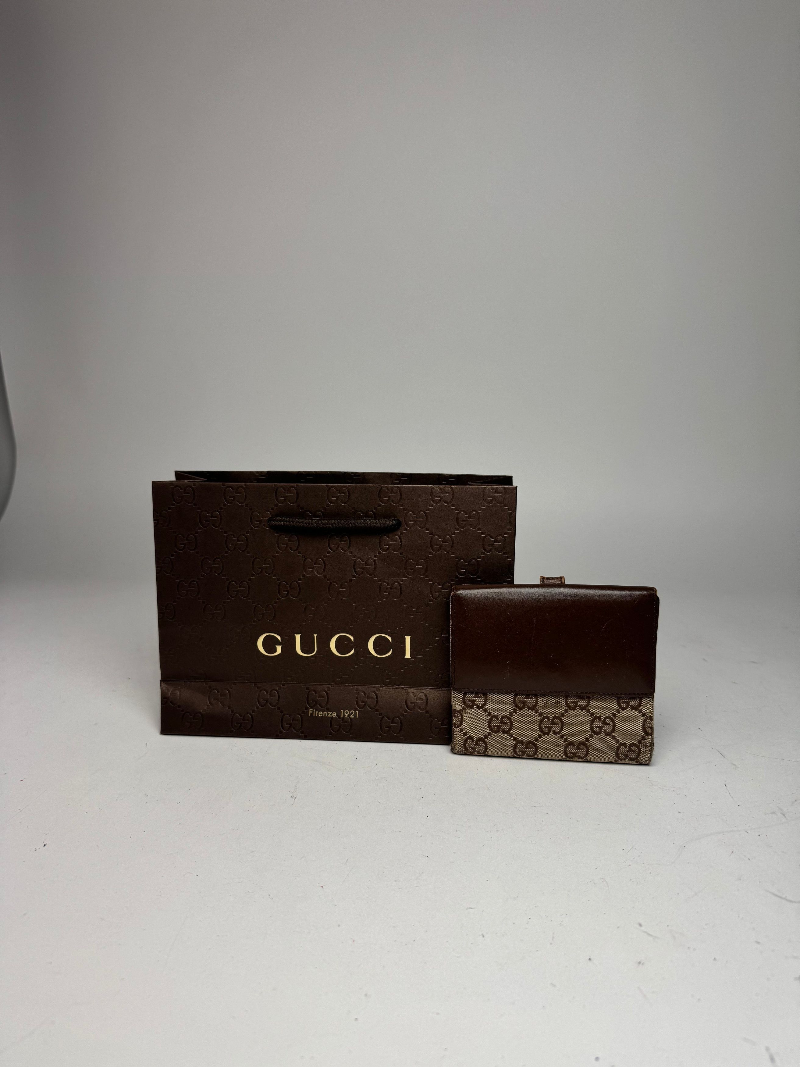 Gucci Vintage Jackie Line Monogram Leather Wallet beige brown Size ONE SIZE - 14 Thumbnail