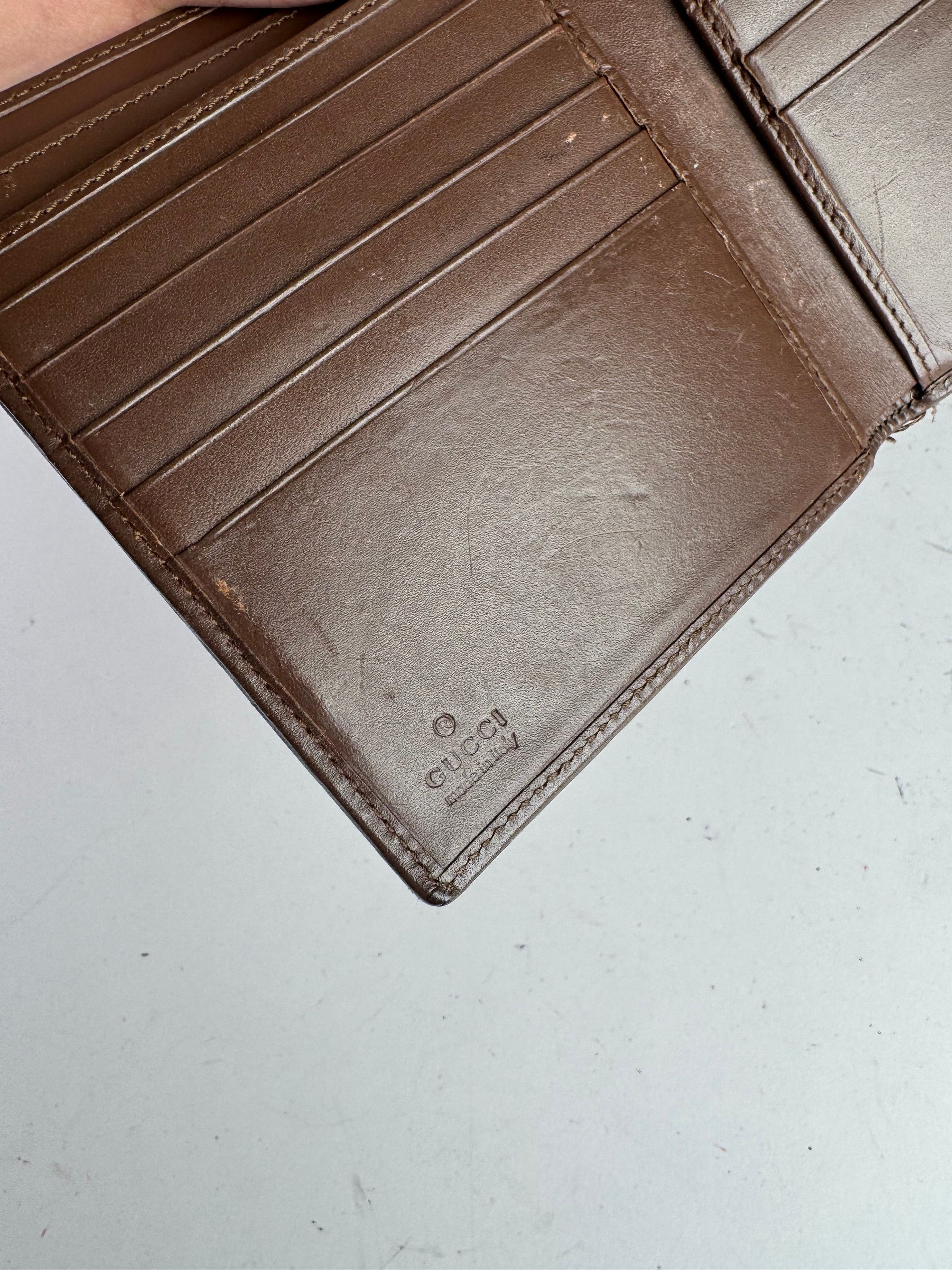 Gucci Vintage Jackie Line Monogram Leather Wallet beige brown Size ONE SIZE - 5 Thumbnail
