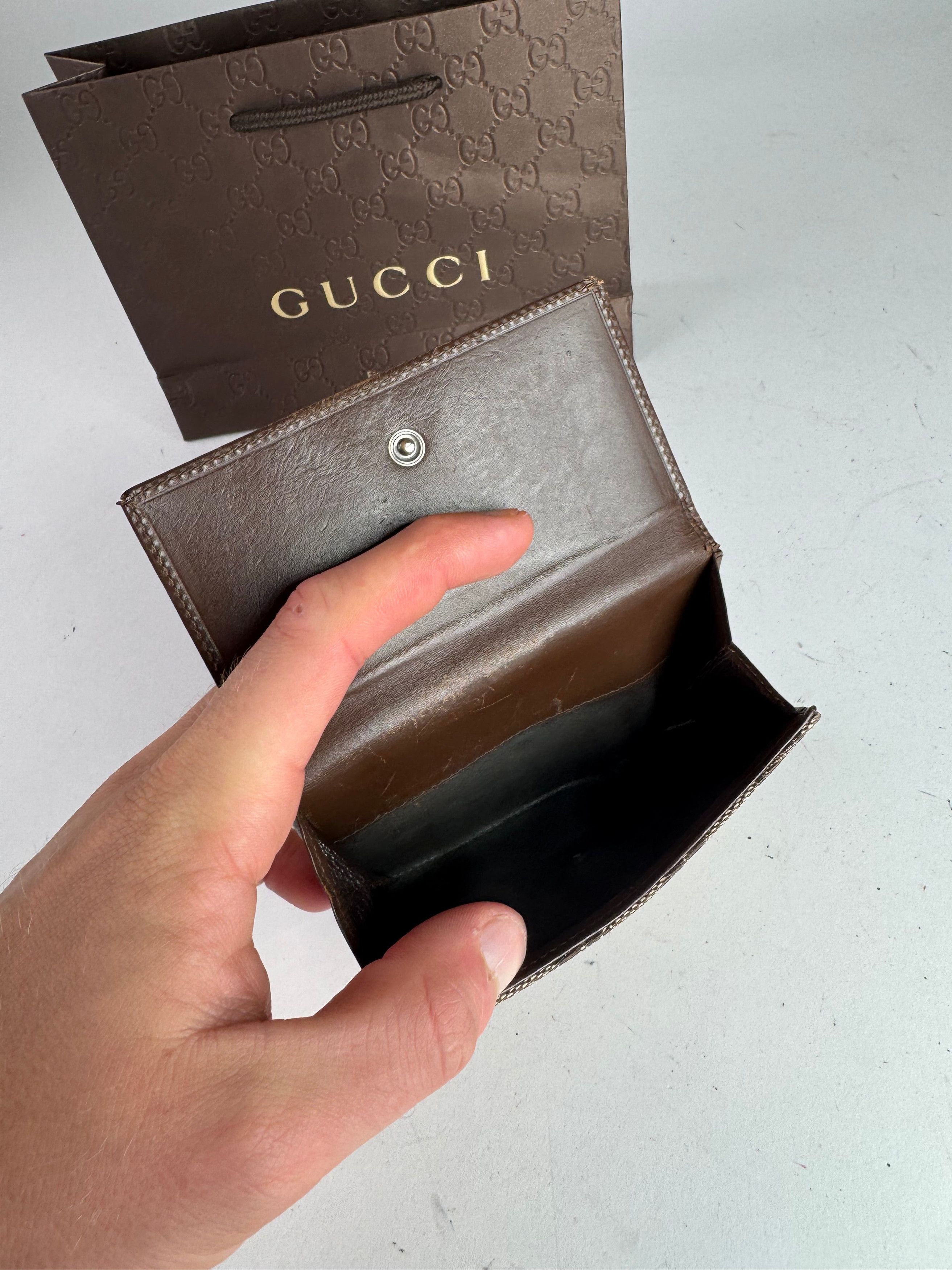 Gucci Vintage Jackie Line Monogram Leather Wallet beige brown Size ONE SIZE - 10 Thumbnail