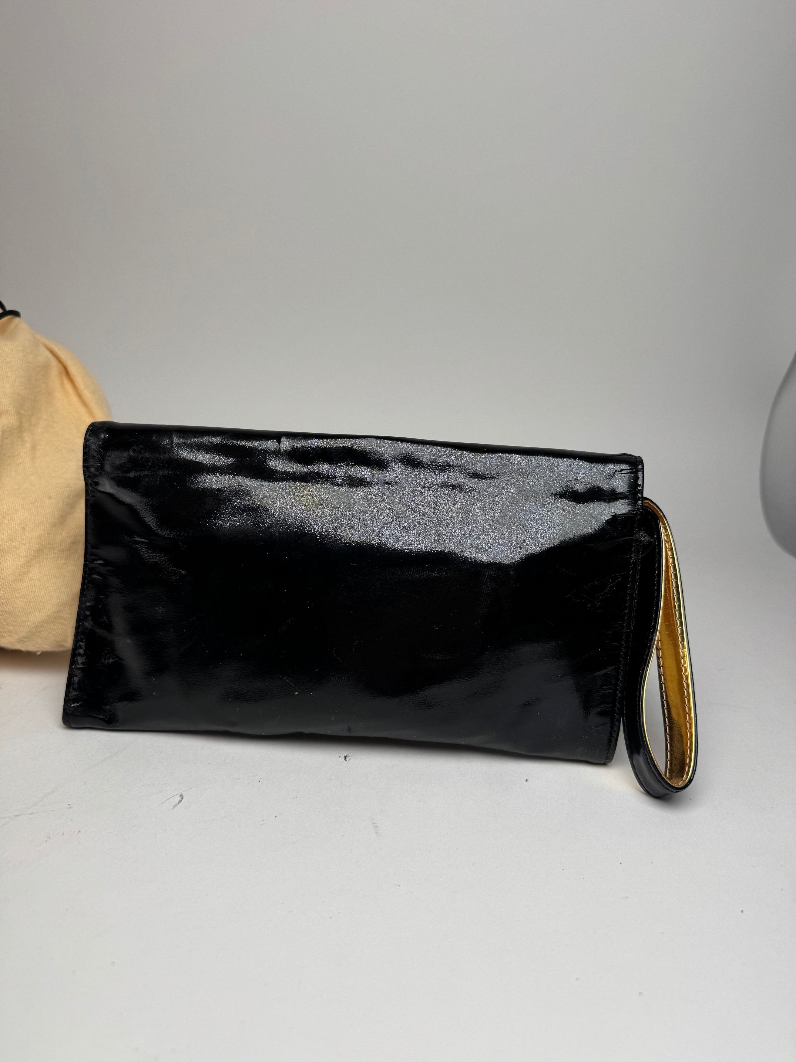 Loewe Vintage Madrid Patent Leather clutch Black Size ONE SIZE - 9 Thumbnail