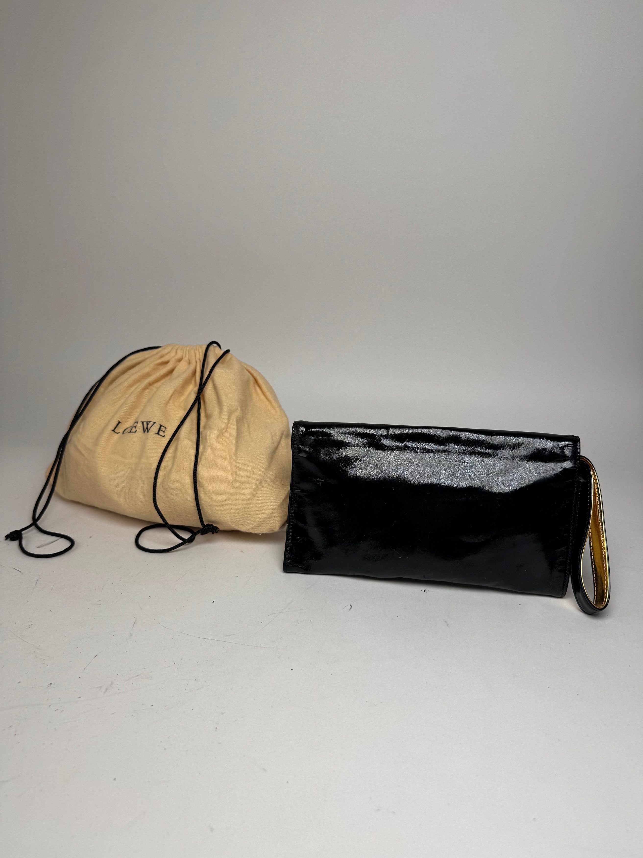 Loewe Vintage Madrid Patent Leather clutch Black Size ONE SIZE - 14 Thumbnail