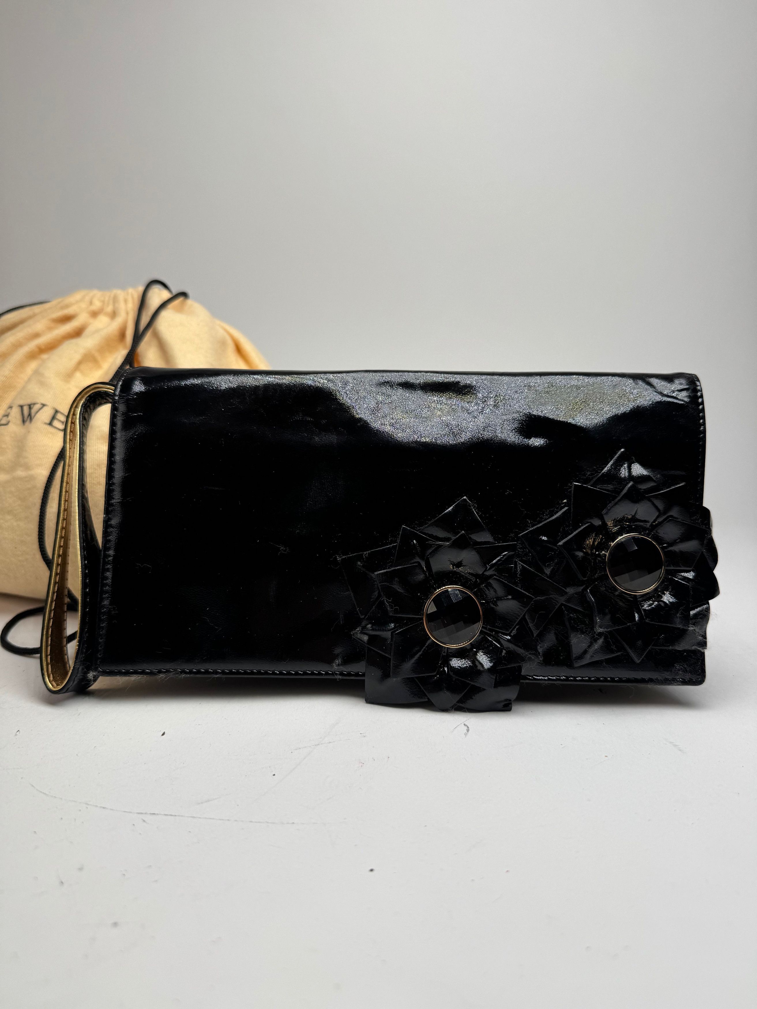 Loewe Vintage Madrid Patent Leather clutch Black Size ONE SIZE - 5 Thumbnail