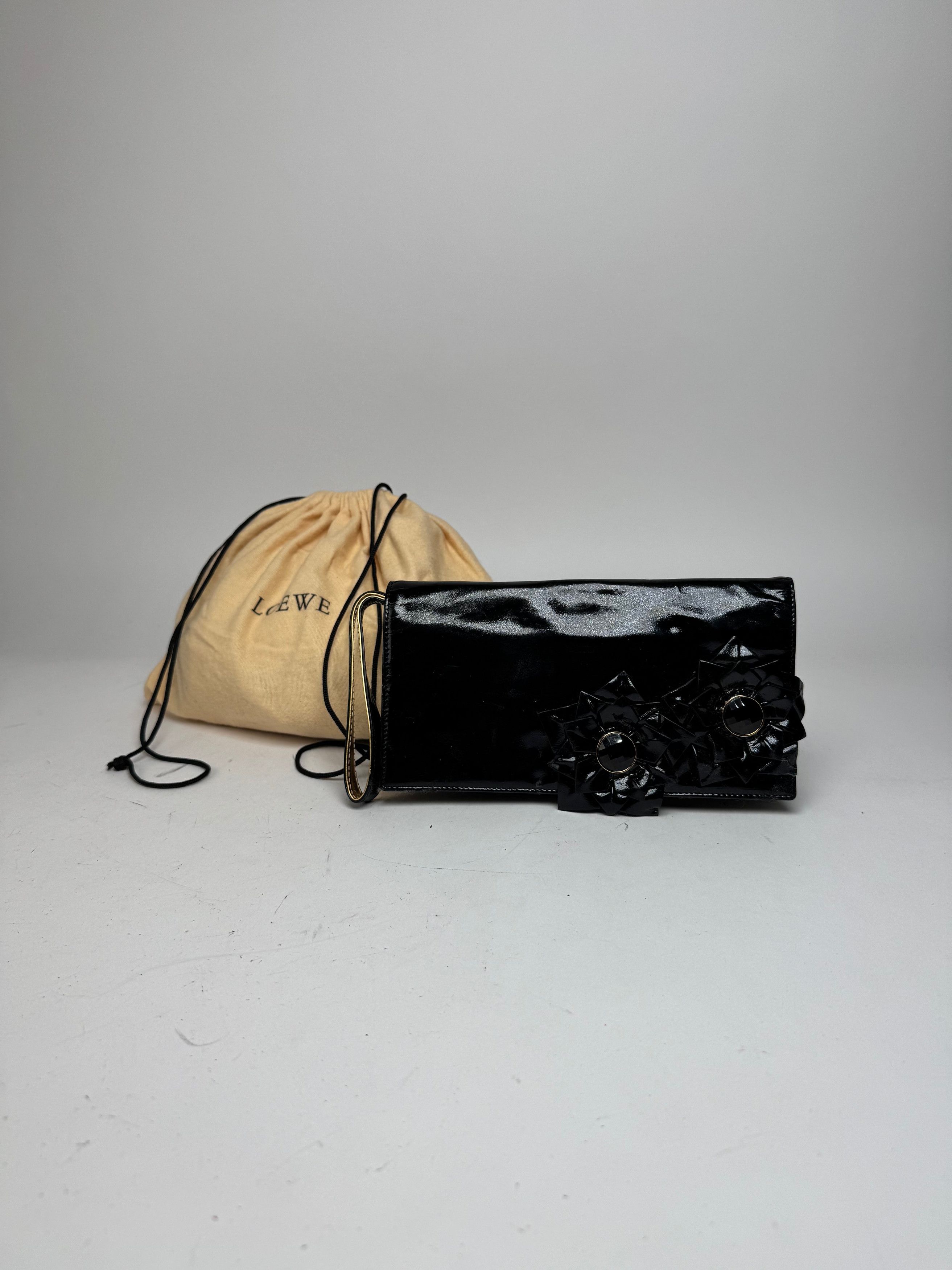 Loewe Vintage Madrid Patent Leather clutch Black Size ONE SIZE - 2 Thumbnail