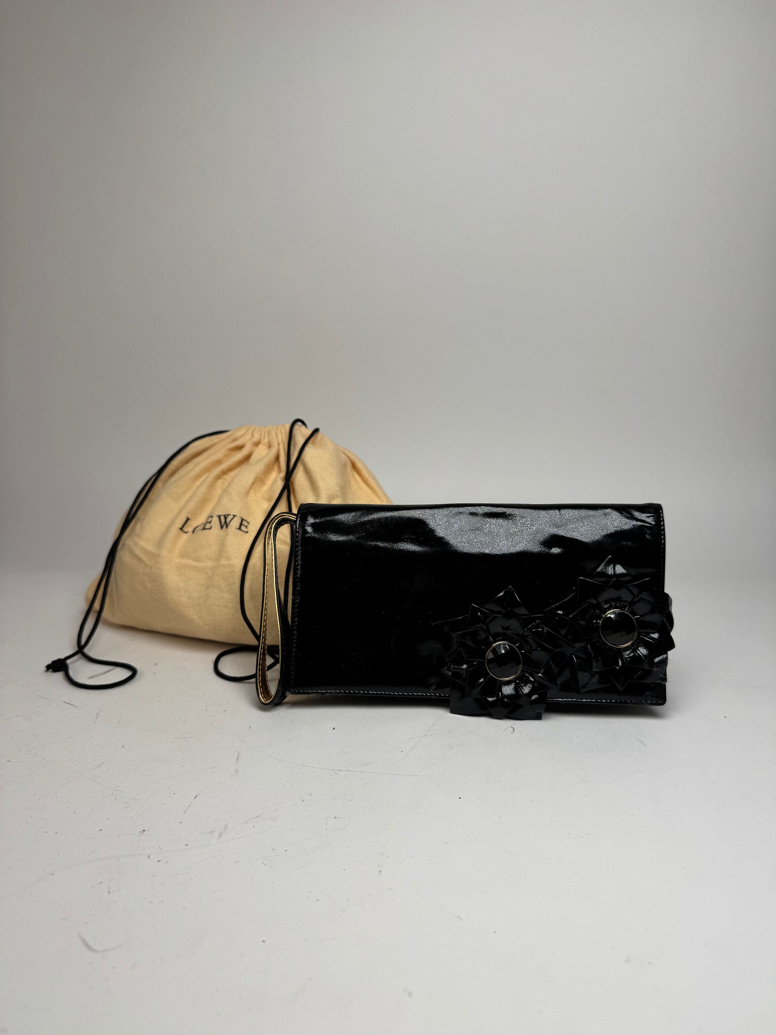 Loewe Vintage Madrid Patent Leather clutch Black Size ONE SIZE - 13 Thumbnail