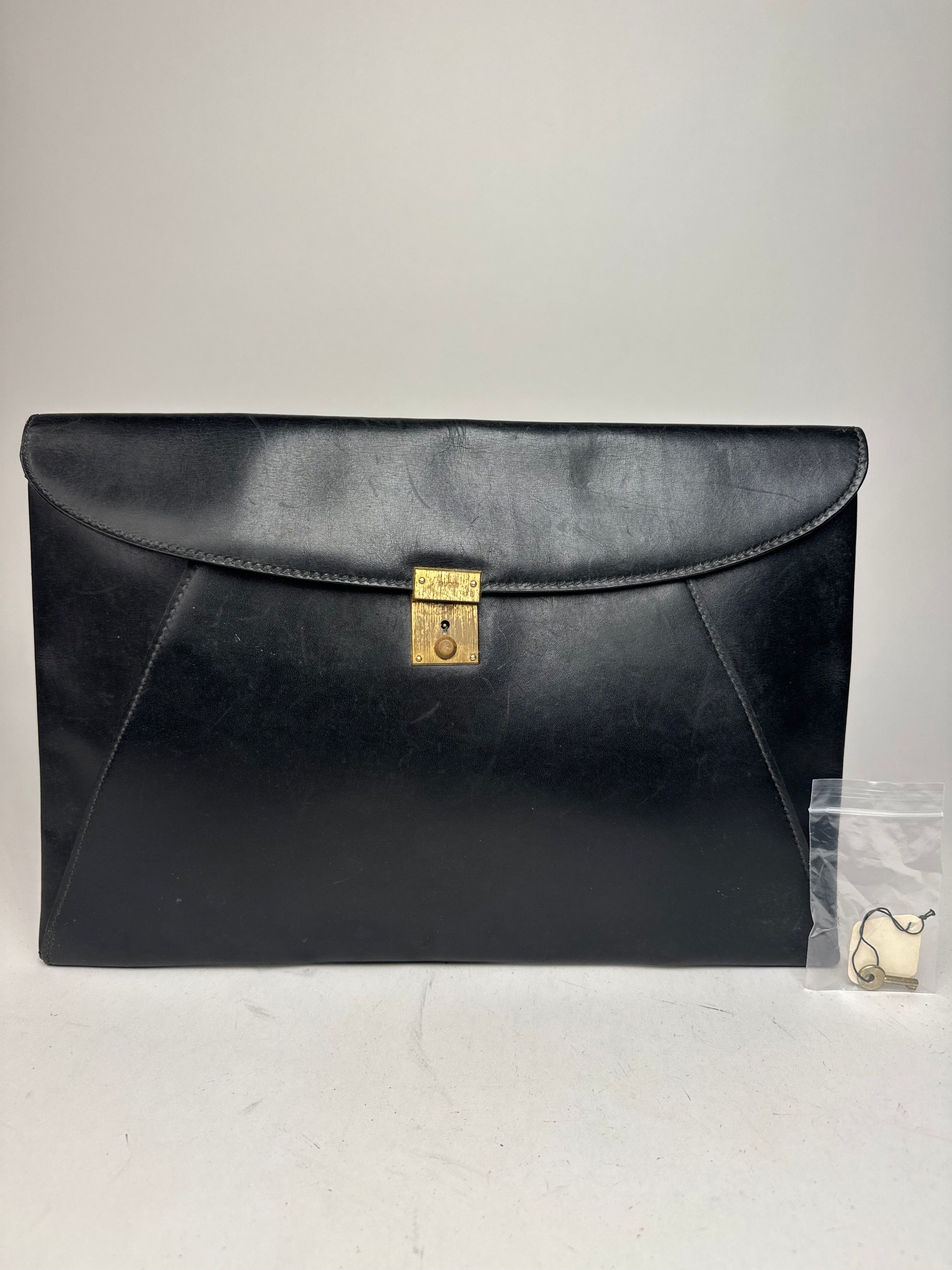 Gucci Vintage Leather Clutch Black Size ONE SIZE - 10 Thumbnail