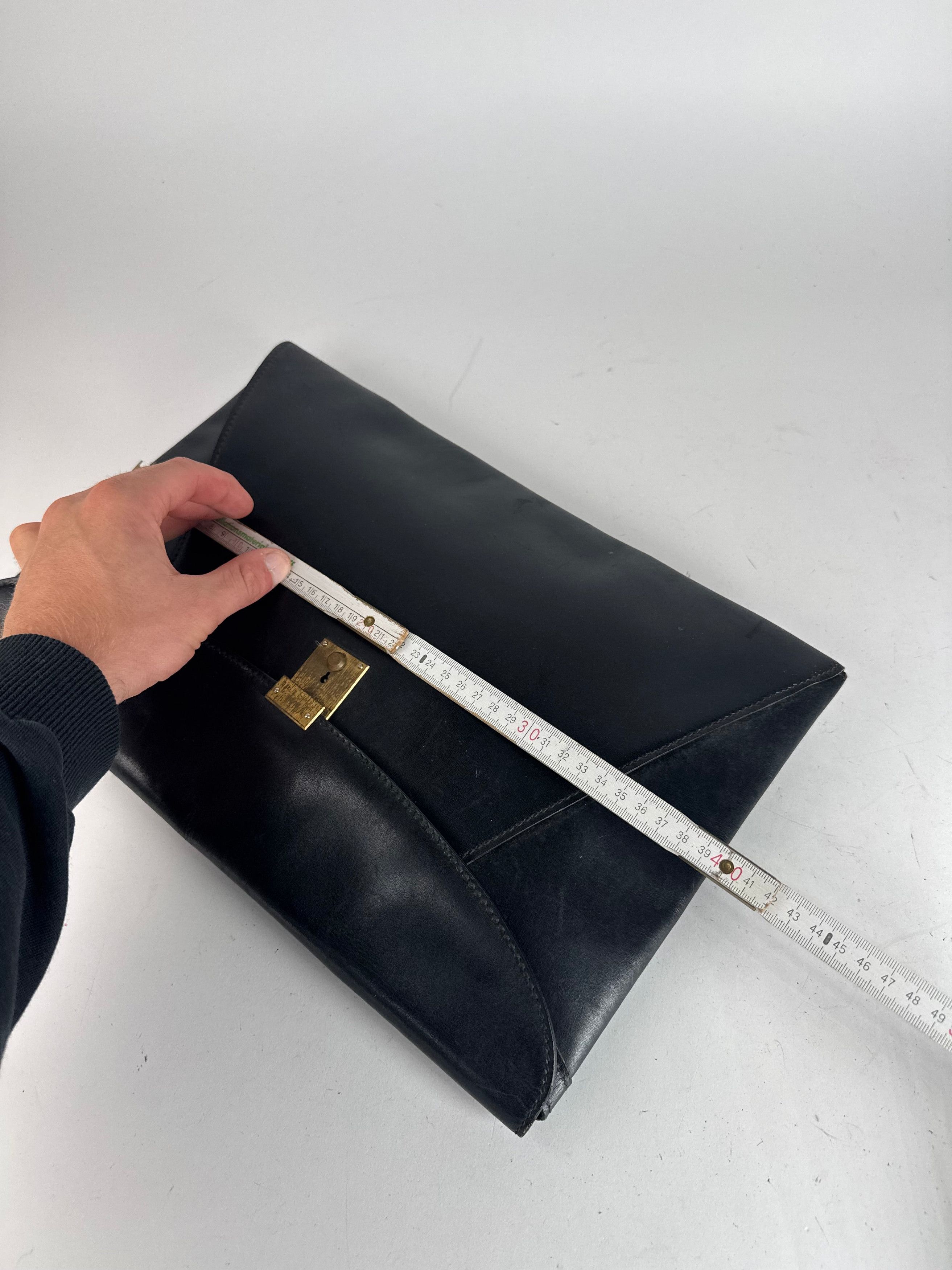 Gucci Vintage Leather Clutch Black Size ONE SIZE - 11 Thumbnail
