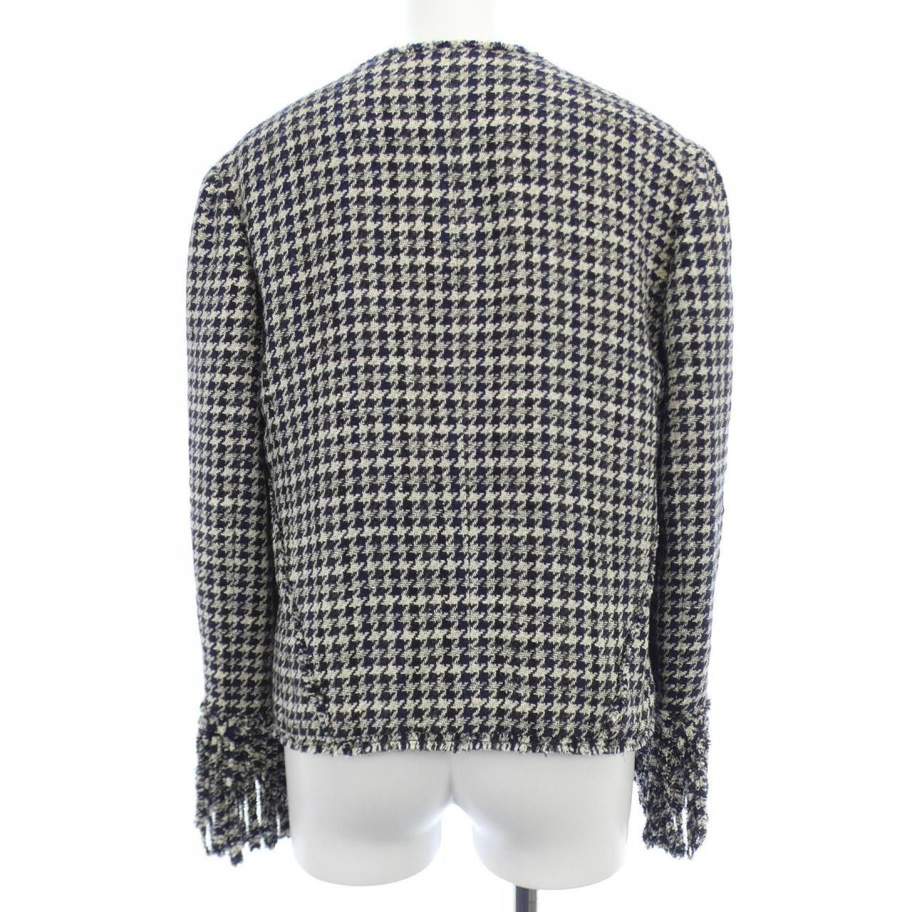 Chanel Chanel Chanel Collarless Jacket Cotton Outerwear P31115V21032 07P DUTY FREE for USA Size ONE SIZE - 2 Thumbnail