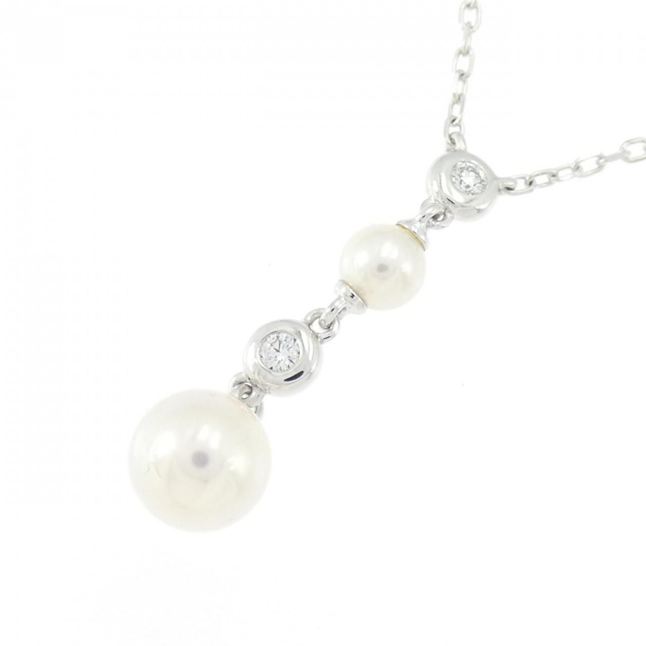 Mikimoto Mikimoto Mikimoto Akoya Pearl K18 White Gold Necklace Metal Necklace DUTY FREE for USA Size ONE SIZE - 3 Thumbnail