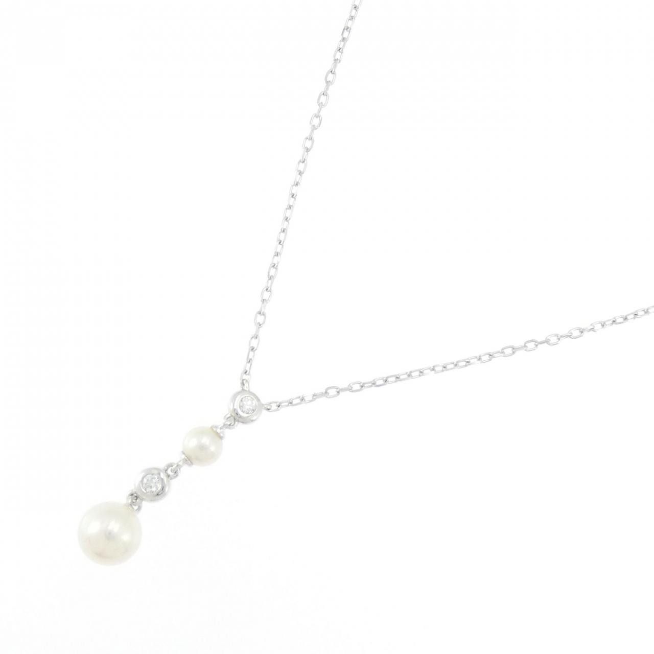 Mikimoto Mikimoto Mikimoto Akoya Pearl K18 White Gold Necklace Metal Necklace DUTY FREE for USA Size ONE SIZE - 2 Thumbnail
