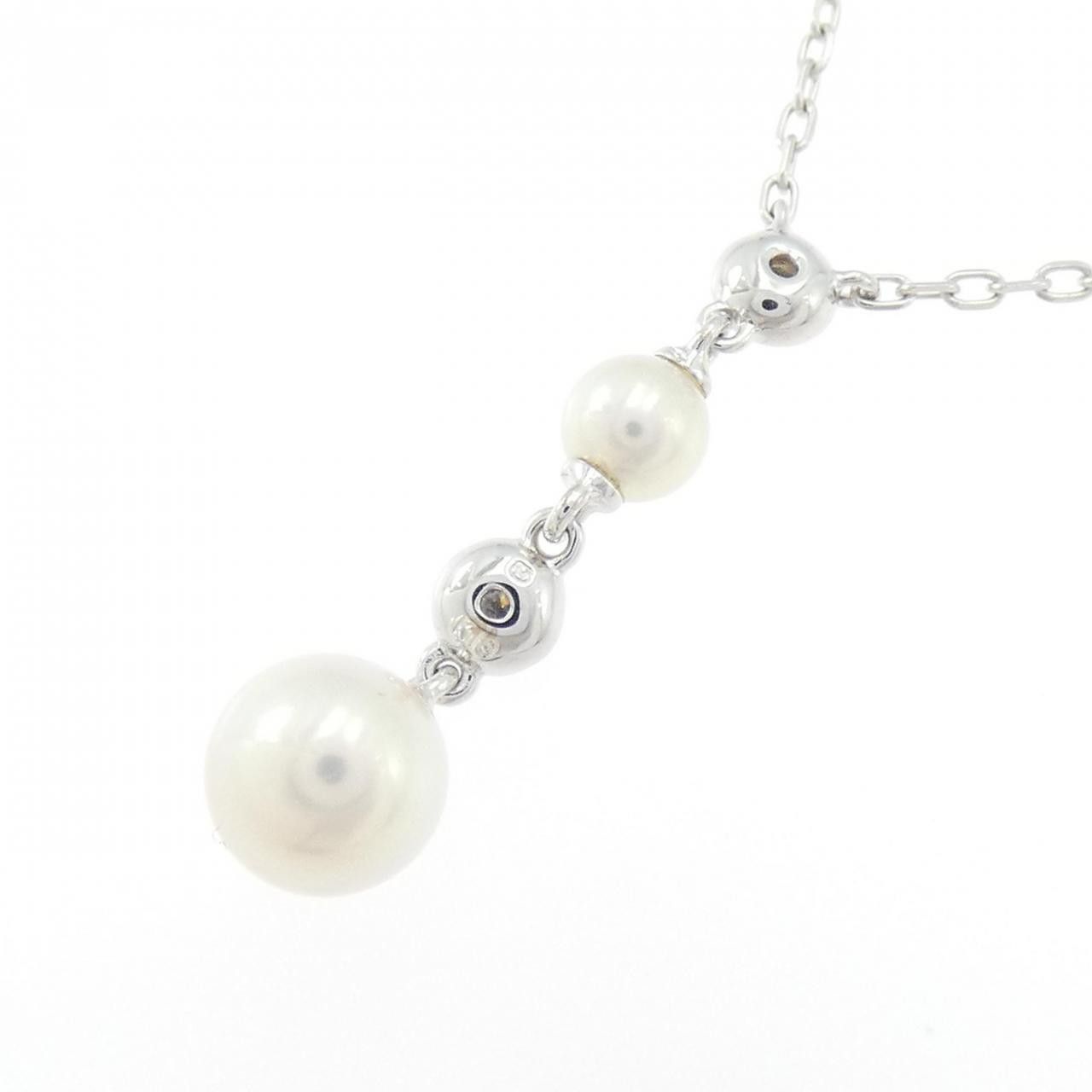 Mikimoto Mikimoto Mikimoto Akoya Pearl K18 White Gold Necklace Metal Necklace DUTY FREE for USA Size ONE SIZE - 4 Thumbnail