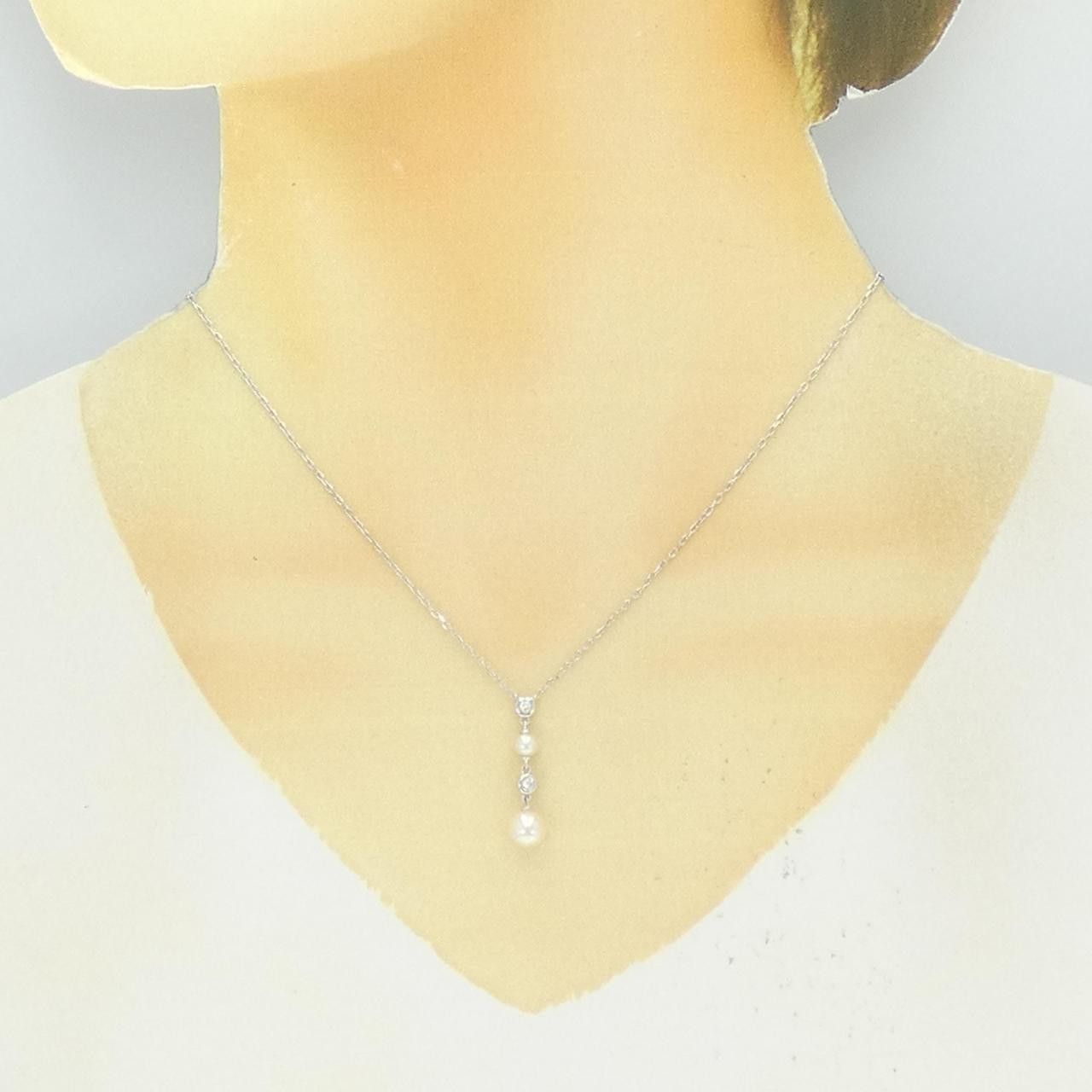 Mikimoto Mikimoto Mikimoto Akoya Pearl K18 White Gold Necklace Metal Necklace DUTY FREE for USA Size ONE SIZE - 6 Thumbnail