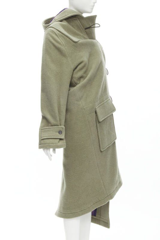 Balenciaga BALENCIAGA 2018 Runway Pulled khaki grey toggle wrap coat M Size M / US 6-8 / IT 42-44 - 4 Thumbnail