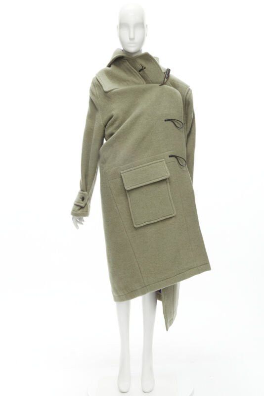 Balenciaga BALENCIAGA 2018 Runway Pulled khaki grey toggle wrap coat M Size M / US 6-8 / IT 42-44 - 11 Thumbnail
