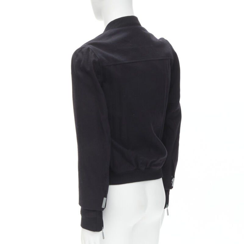 Balenciaga BALENCIAGA 2011 Ghesquiere black wool double sleeve bomber jacket EU44 XS Size US XS / EU 42 / 0 - 6 Thumbnail
