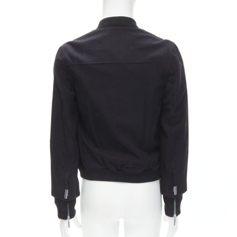 Balenciaga BALENCIAGA 2011 Ghesquiere black wool double sleeve bomber jacket EU44 XS Size US XS / EU 42 / 0 - 5 Thumbnail