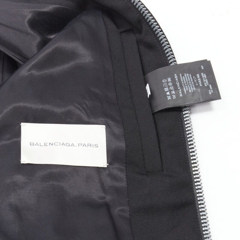 Balenciaga BALENCIAGA 2011 Ghesquiere black wool double sleeve bomber jacket EU44 XS Size US XS / EU 42 / 0 - 9 Thumbnail