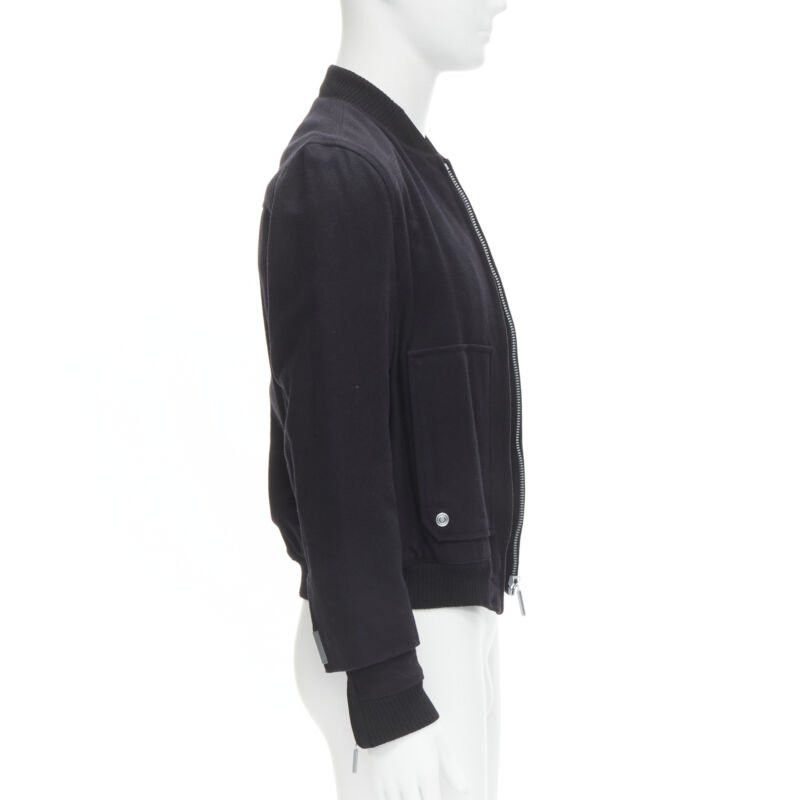 Balenciaga BALENCIAGA 2011 Ghesquiere black wool double sleeve bomber jacket EU44 XS Size US XS / EU 42 / 0 - 4 Thumbnail
