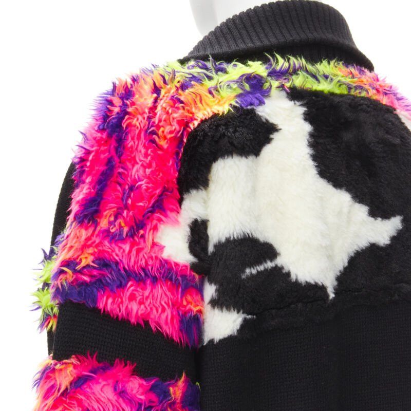 Balenciaga BALENCIAGA 2018 BB Pride Flag embroidery faux fur black wool turtleneck XS Size US XS / EU 42 / 0 - 2 Thumbnail