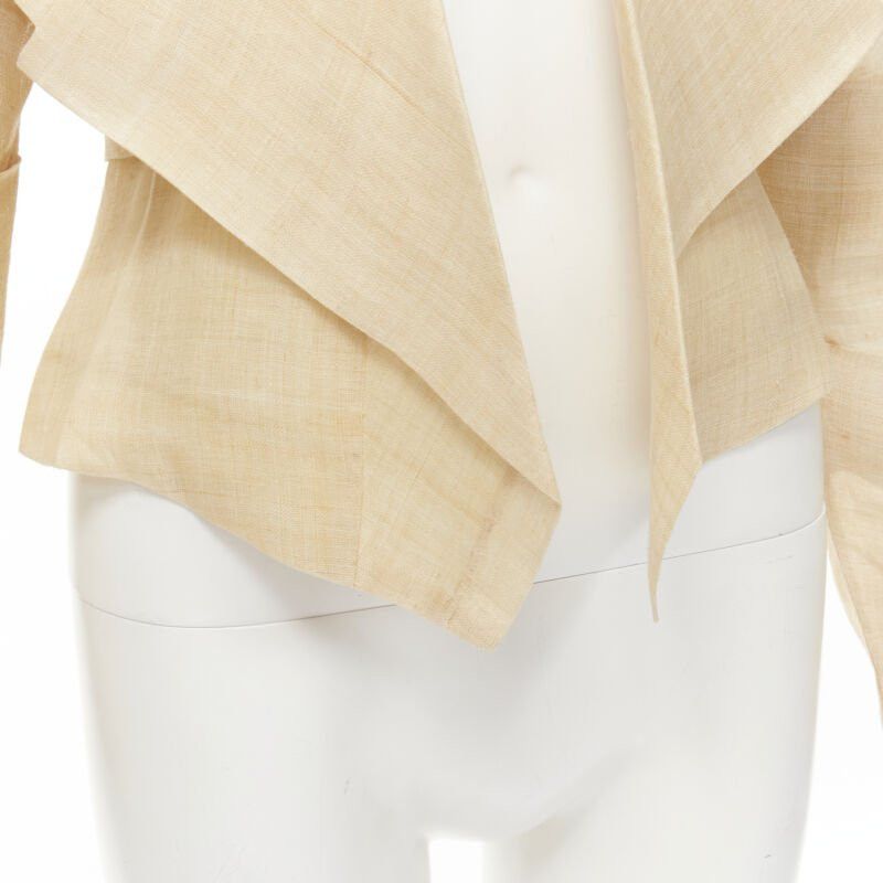 Issey Miyake ISSEY MIYAKE 1991 Vintage Runway Dinosaur architectural pleated linen jacket XL Size XL / US 12-14 / IT 48-50 - 7 Thumbnail