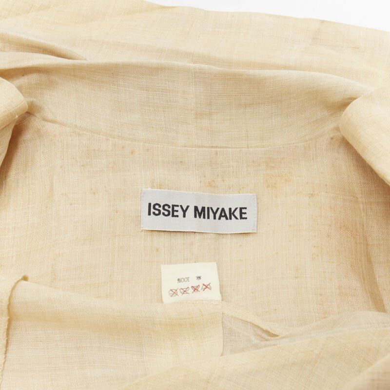 Issey Miyake ISSEY MIYAKE 1991 Vintage Runway Dinosaur architectural pleated linen jacket XL Size XL / US 12-14 / IT 48-50 - 12 Thumbnail