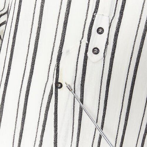 Isabel Marant ISABEL MARANT viscose cotton blend grey beige stripe tunic casual dress Fr38 Size S / US 4 / IT 40 - 9 Thumbnail