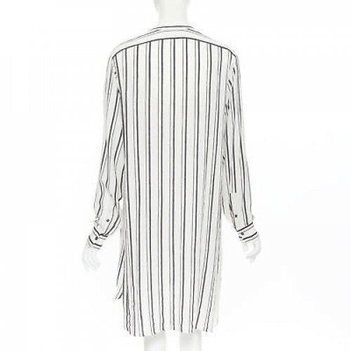 Isabel Marant ISABEL MARANT viscose cotton blend grey beige stripe tunic casual dress Fr38 Size S / US 4 / IT 40 - 5 Thumbnail