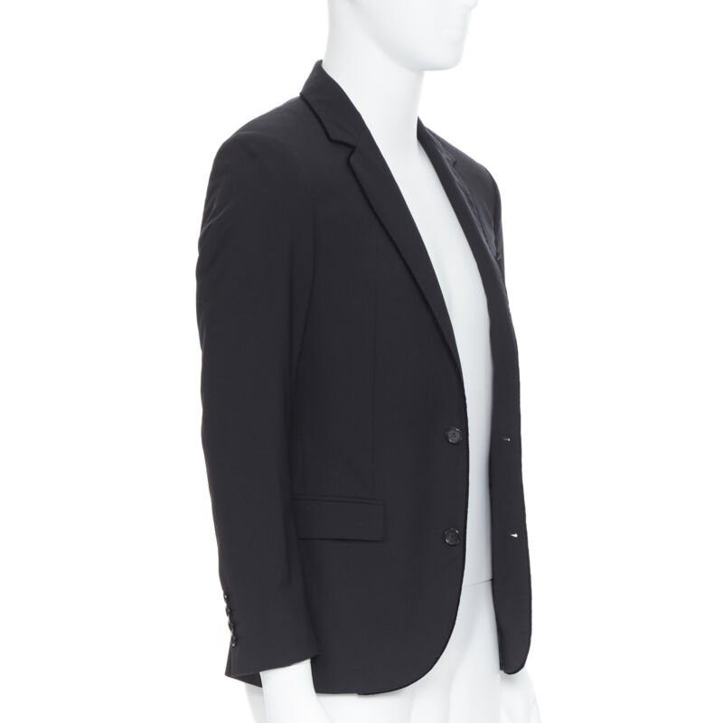 Lanvin LANVIN ALBER ELBAZ wool blend black velvet peak lapel formal blazer jacket FR44 Size L / US 10 / IT 46 - 4 Thumbnail