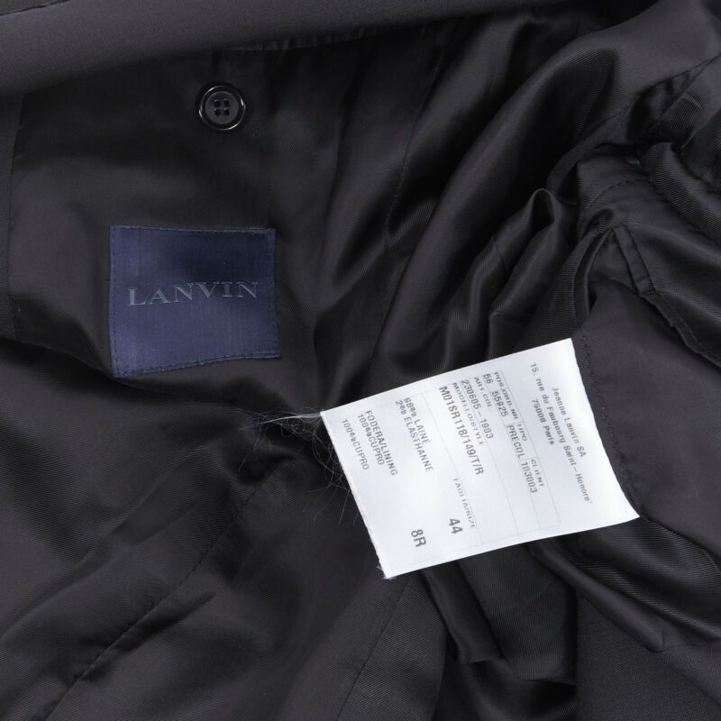 Lanvin LANVIN ALBER ELBAZ wool blend black velvet peak lapel formal blazer jacket FR44 Size L / US 10 / IT 46 - 11 Thumbnail