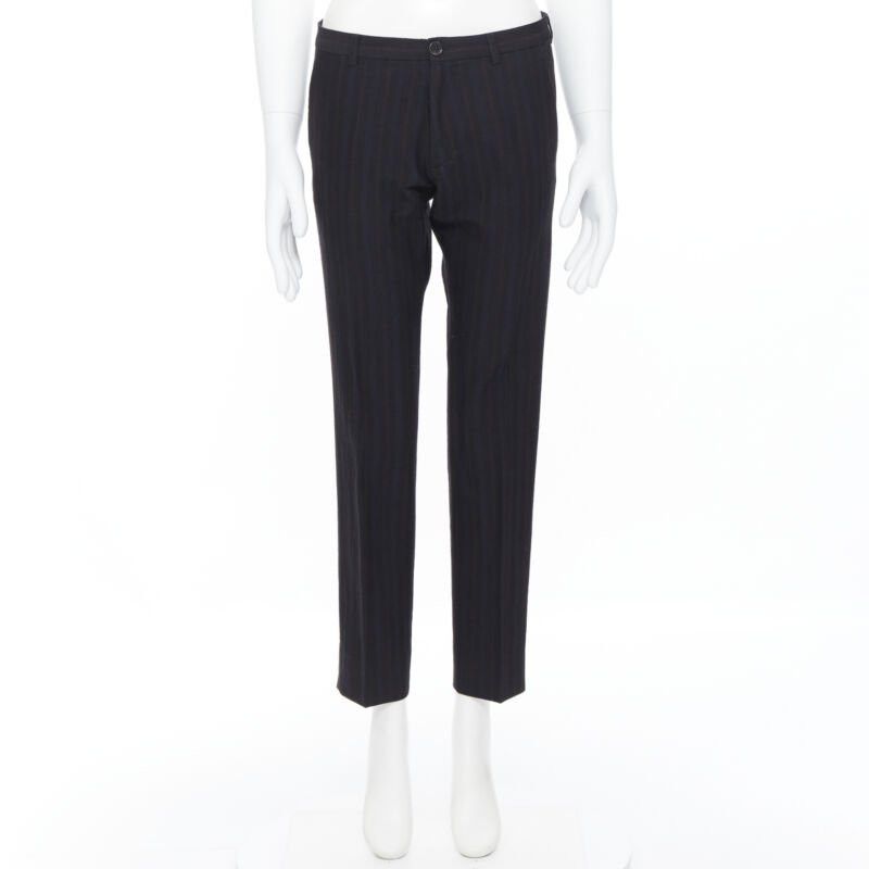 Lanvin LANVIN ALBER ELBAZ mohair wool black satin side trimmed tuxedo trousers FR44 Size US 26 / EU 42 - 3 Thumbnail