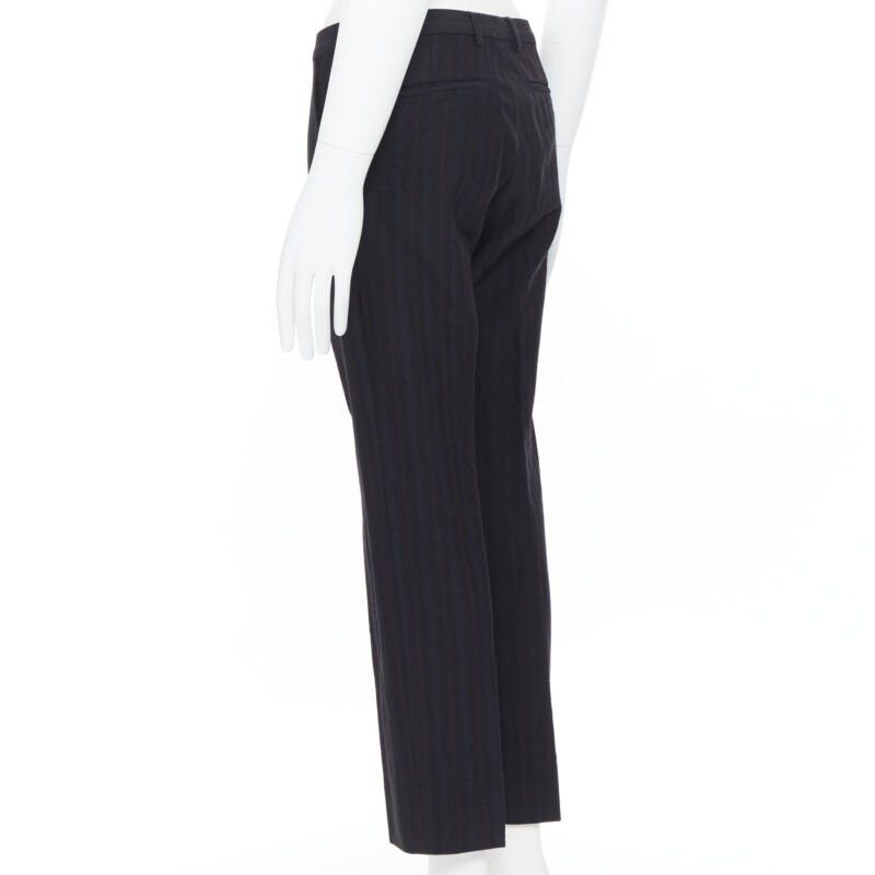 Lanvin LANVIN ALBER ELBAZ mohair wool black satin side trimmed tuxedo trousers FR44 Size US 26 / EU 42 - 7 Thumbnail