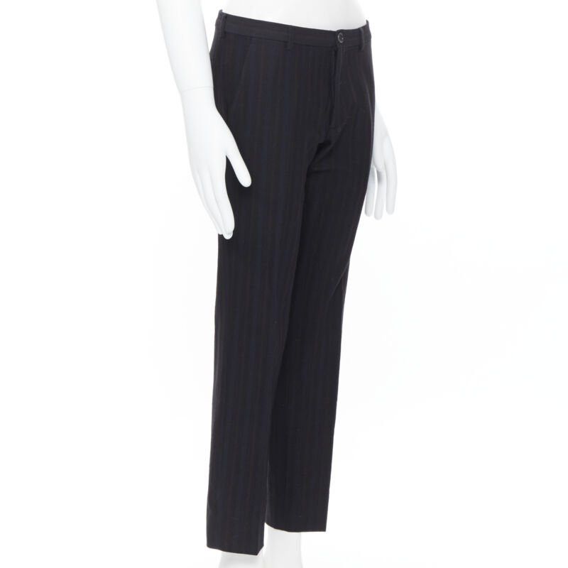 Lanvin LANVIN ALBER ELBAZ mohair wool black satin side trimmed tuxedo trousers FR44 Size US 26 / EU 42 - 4 Thumbnail