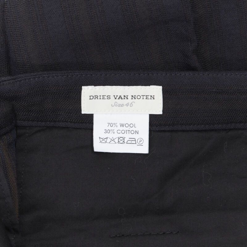 Lanvin LANVIN ALBER ELBAZ mohair wool black satin side trimmed tuxedo trousers FR44 Size US 26 / EU 42 - 10 Thumbnail