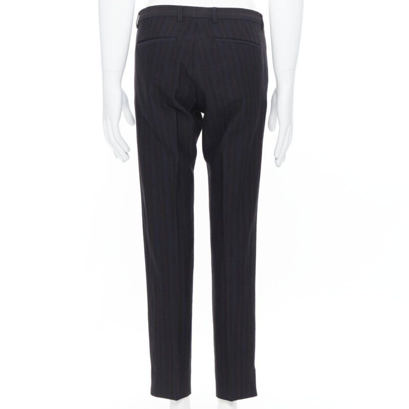 Lanvin LANVIN ALBER ELBAZ mohair wool black satin side trimmed tuxedo trousers FR44 Size US 26 / EU 42 - 6 Thumbnail