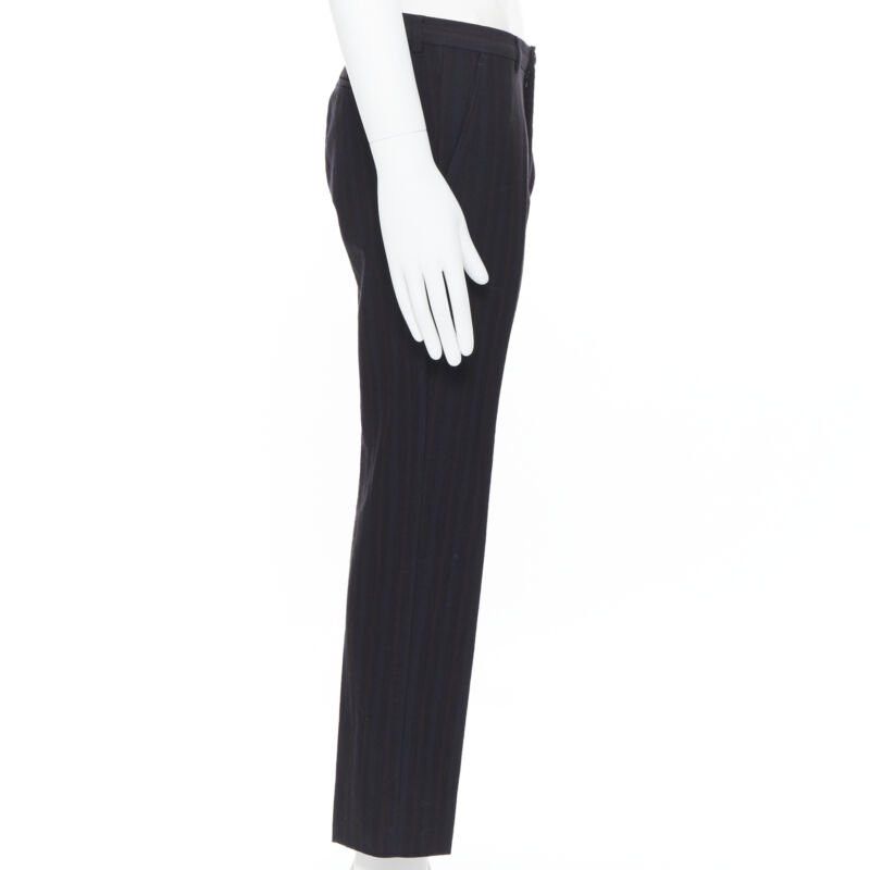 Lanvin LANVIN ALBER ELBAZ mohair wool black satin side trimmed tuxedo trousers FR44 Size US 26 / EU 42 - 5 Thumbnail