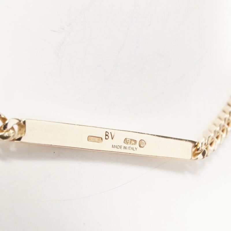 Bottega Veneta new BOTTEGA VENETA gold tone BV ID choker chain necklace Size ONE SIZE - 2 Thumbnail