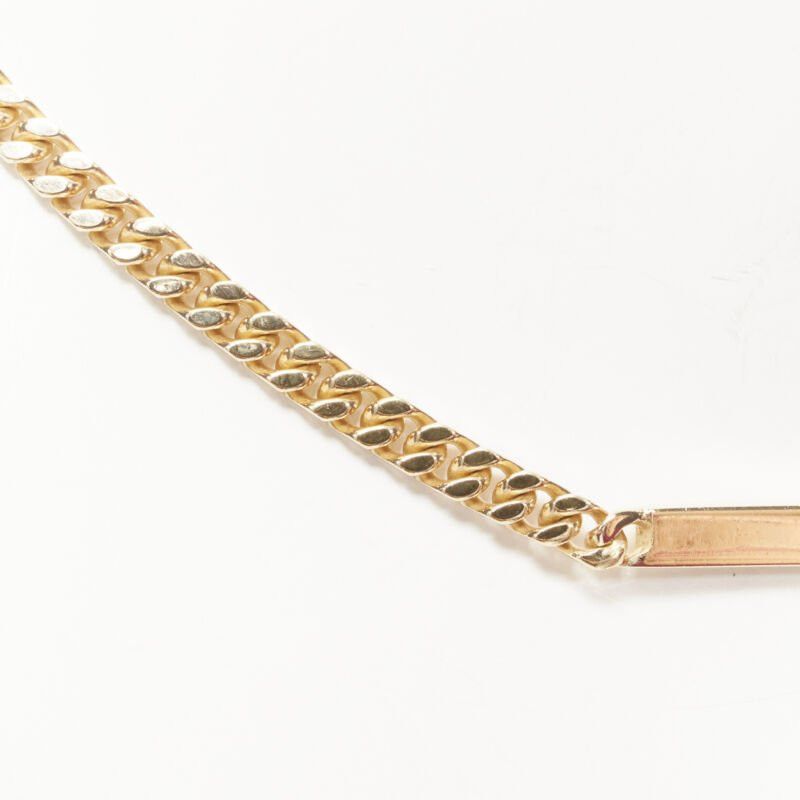 Bottega Veneta new BOTTEGA VENETA gold tone BV ID choker chain necklace Size ONE SIZE - 7 Thumbnail