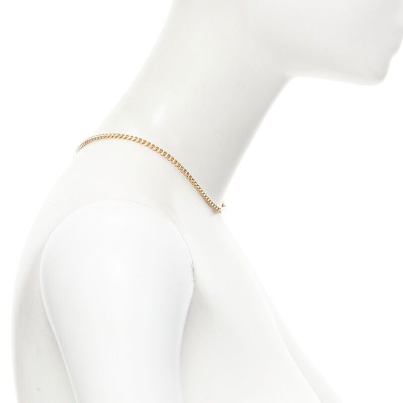 Bottega Veneta new BOTTEGA VENETA gold tone BV ID choker chain necklace Size ONE SIZE - 4 Thumbnail