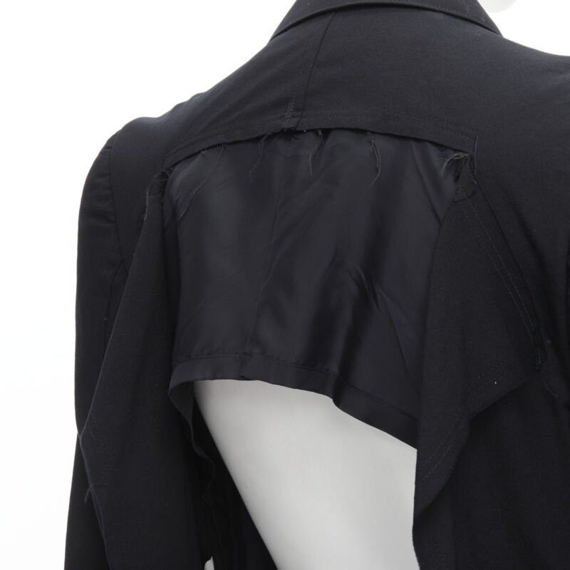 Junya Watanabe JUNYA WATANABE 1994 navy wool shoulder padded cut out back blazer M Size M / US 6-8 / IT 42-44 - 2 Thumbnail