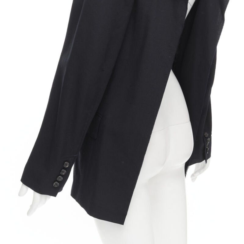 Junya Watanabe JUNYA WATANABE 1994 navy wool shoulder padded cut out back blazer M Size M / US 6-8 / IT 42-44 - 8 Thumbnail
