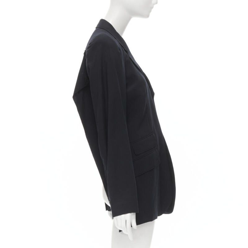 Junya Watanabe JUNYA WATANABE 1994 navy wool shoulder padded cut out back blazer M Size M / US 6-8 / IT 42-44 - 5 Thumbnail