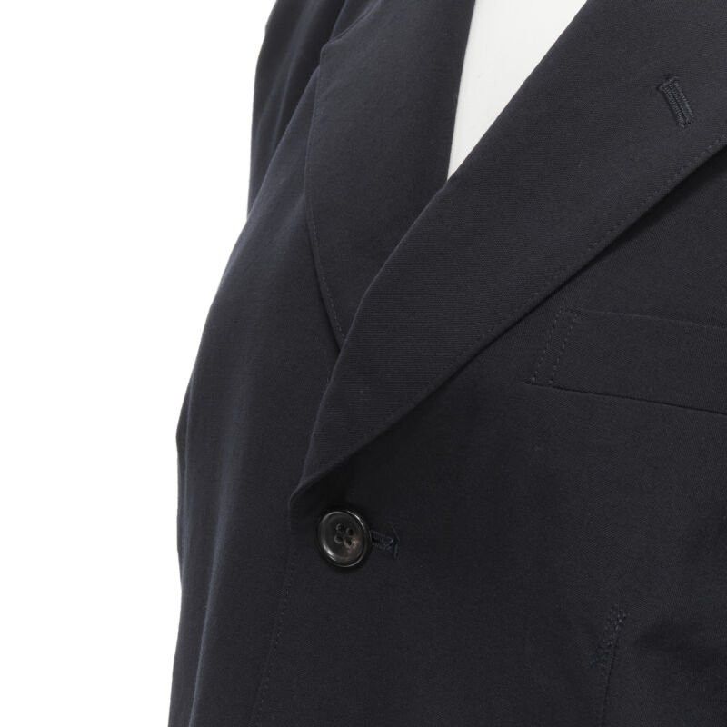 Junya Watanabe JUNYA WATANABE 1994 navy wool shoulder padded cut out back blazer M Size M / US 6-8 / IT 42-44 - 7 Thumbnail