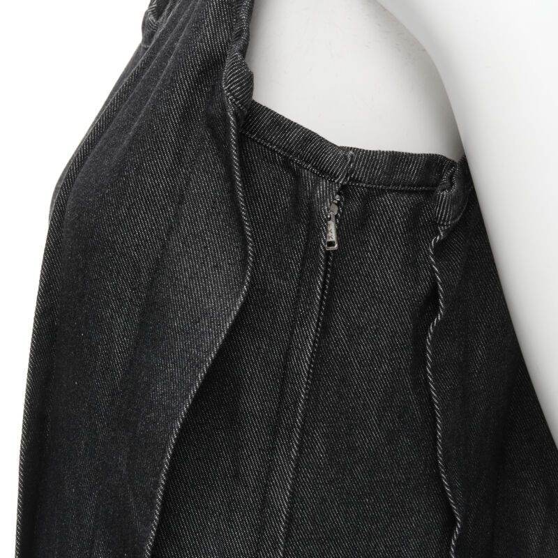 Comme des Garcons vintage COMME DES GARCONS 1991 dark indigo washed denim pinched seam dress S Size S / US 4 / IT 40 - 9 Thumbnail